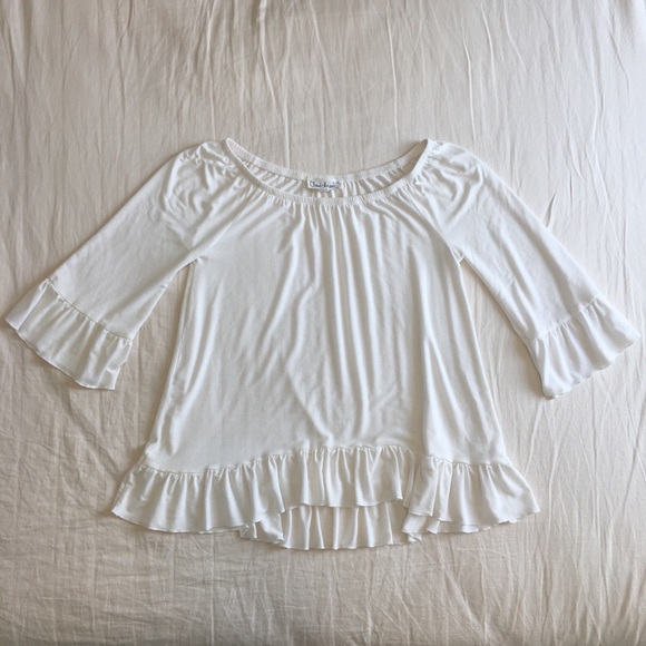 NWOT Cloud Chaser White Off the Shoulder Top - Picture 4 of 7